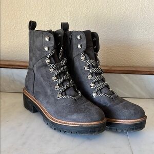 Indigo Gray Combat & Moto Boots